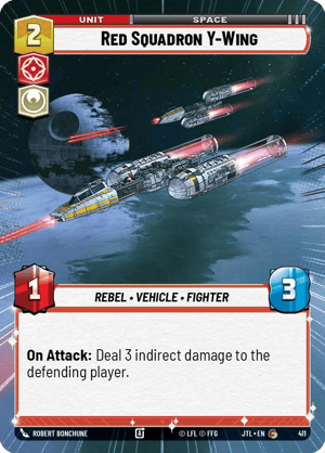 Red Squadron Y-Wing (JTL) Common Fantasy Flight Games Hyperspace Non-Foil