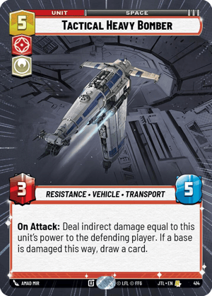 Tactical Heavy Bomber (JTL) Rare Fantasy Flight Games Hyperspace Non-Foil