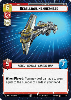Rebellious Hammerhead (JTL) Common Fantasy Flight Games Hyperspace Non-Foil