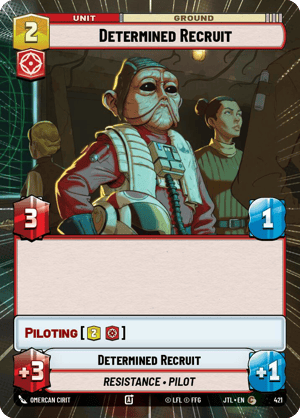 Determined Recruit (JTL) Common Fantasy Flight Games Hyperspace Non-Foil