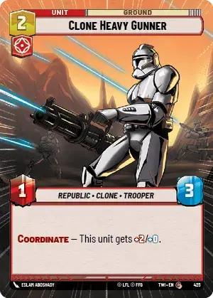 Clone Heavy Gunner (TWI) Common Star Wars Unlimited Fantasy Flight Games Hyperspace Non-Foil