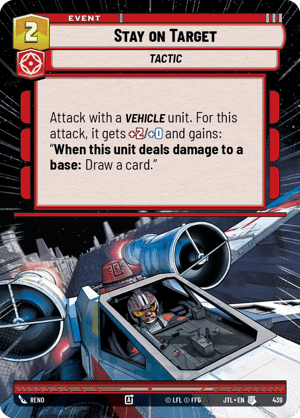 Stay on Target (JTL) Uncommon Fantasy Flight Games Hyperspace Non-Foil