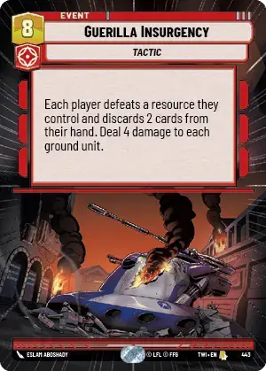 Guerilla Insurgency (TWI) Rare Star Wars Unlimited Fantasy Flight Games Hyperspace Non-Foil