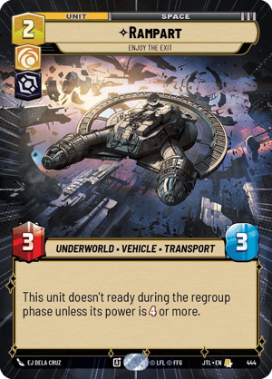 Rampart - Enjoy the Exit (JTL) Rare Fantasy Flight Games Hyperspace Non-Foil