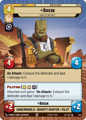 Bossk - Hunt By Instinct (JTL) Starter Fantasy Flight Games Hyperspace Non-Foil