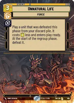 Unnatural Life (TWI) Rare Star Wars Unlimited Fantasy Flight Games Hyperspace Non-Foil