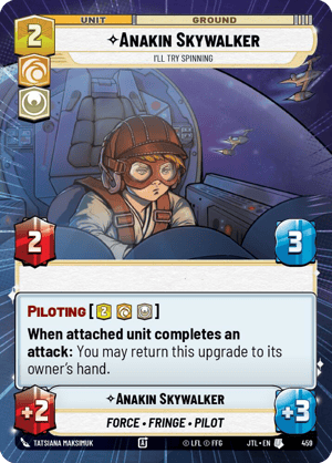 Anakin Skywalker - I'll Try Spinning (JTL) Uncommon Fantasy Flight Games Hyperspace Non-Foil