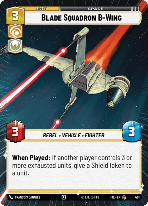 Blade Squadron B-Wing (JTL) Common Fantasy Flight Games Hyperspace Non-Foil
