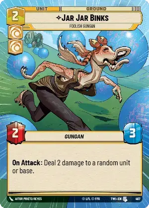 Jar Jar Binks - Foolish Gungan (TWI) Uncommon Star Wars Unlimited Fantasy Flight Games Hyperspace Non-Foil