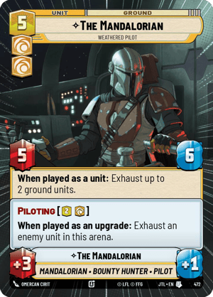 The Mandalorian - Weathered Pilot (JTL) Uncommon Fantasy Flight Games Hyperspace Non-Foil