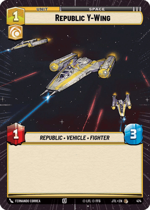 Republic Y-Wing (JTL) Common Fantasy Flight Games Hyperspace Non-Foil