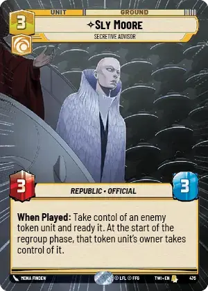Sly Moore - Secretive Advisor (TWI) Rare Star Wars Unlimited Fantasy Flight Games Hyperspace Non-Foil
