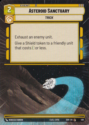 Asteroid Sanctuary (SOR) Common Star Wars Unlimited Fantasy Flight Games Hyperspace Non-Foil