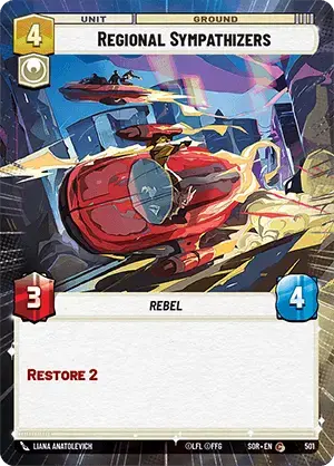 Regional Sympathizers (SOR) Common Star Wars Unlimited Fantasy Flight Games Hyperspace Non-Foil