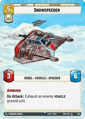 Snowspeeder (SOR) Common Star Wars Unlimited Fantasy Flight Games Hyperspace Non-Foil