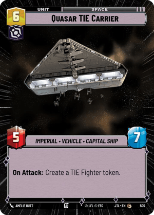 Quasar TIE Carrier (JTL) Common Fantasy Flight Games Hyperspace Non-Foil