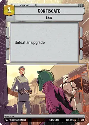 Confiscate (SOR) Common Star Wars Unlimited Fantasy Flight Games Hyperspace Non-Foil