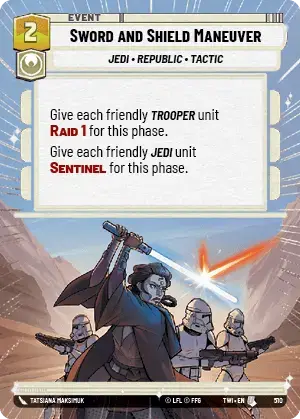Sword and Shield Maneuver (TWI) Uncommon Star Wars Unlimited Fantasy Flight Games Hyperspace Non-Foil