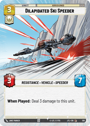 Dilapidated Ski Speeder (JTL) Common Fantasy Flight Games Hyperspace Non-Foil