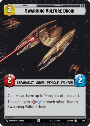 Swarming Vulture Droid (JTL) Common Fantasy Flight Games Hyperspace Non-Foil