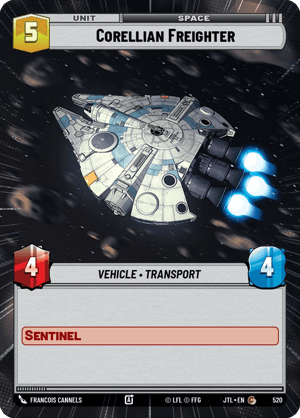 Corellian Freighter (JTL) Common Fantasy Flight Games Hyperspace Non-Foil