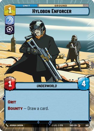 Hylobon Enforcer (SHD) Common Star Wars Unlimited Fantasy Flight Games Hyperspace Non-Foil