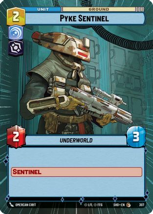 Pyke Sentinel (SHD) Common Star Wars Unlimited Fantasy Flight Games Hyperspace Non-Foil