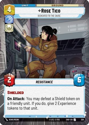 Rose Tico - Dedicated to the Cause (SHD) Uncommon Star Wars Unlimited Fantasy Flight Games Hyperspace Non-Foil