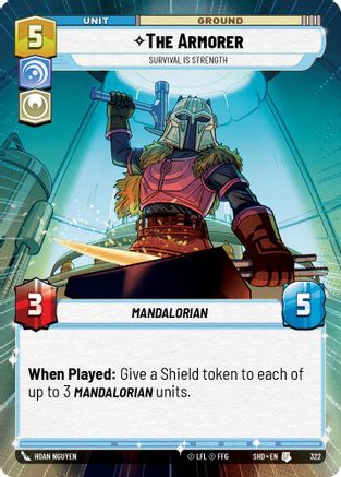 The Armorer - Survival Is Strength (SHD) Uncommon Star Wars Unlimited Fantasy Flight Games Hyperspace Non-Foil