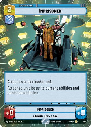 Imprisoned (SHD) Rare Star Wars Unlimited Fantasy Flight Games Hyperspace Non-Foil