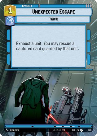 Unexpected Escape (SHD) Uncommon Star Wars Unlimited Fantasy Flight Games Hyperspace Non-Foil