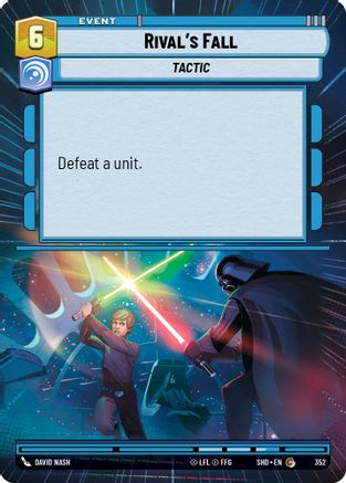 Rival's Fall (SHD) Common Star Wars Unlimited Fantasy Flight Games Hyperspace Non-Foil