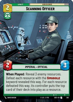 Scanning Officer (SHD) Uncommon Star Wars Unlimited Fantasy Flight Games Hyperspace Non-Foil