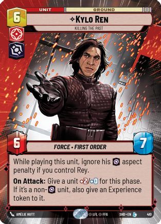 Kylo Ren - Killing the Past (SHD) Legendary Star Wars Unlimited Fantasy Flight Games Hyperspace Non-Foil