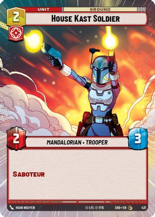 House Kast Soldier (SHD) Common Star Wars Unlimited Fantasy Flight Games Hyperspace Non-Foil