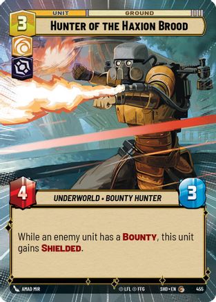 Hunter of the Haxion Brood (SHD) Common Star Wars Unlimited Fantasy Flight Games Hyperspace Non-Foil