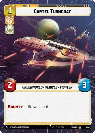 Cartel Turncoat (SHD) Common Star Wars Unlimited Fantasy Flight Games Hyperspace Non-Foil
