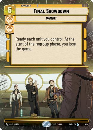 Final Showdown (SHD) Legendary Star Wars Unlimited Fantasy Flight Games Hyperspace Non-Foil