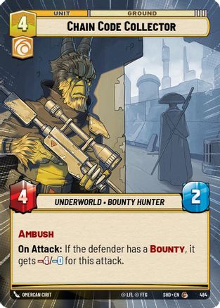 Chain Code Collector (SHD) Common Star Wars Unlimited Fantasy Flight Games Hyperspace Non-Foil