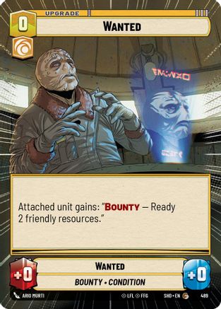 Wanted (SHD) Common Star Wars Unlimited Fantasy Flight Games Hyperspace Non-Foil