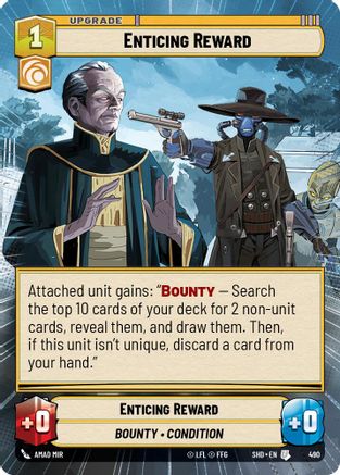 Enticing Reward (SHD) Uncommon Star Wars Unlimited Fantasy Flight Games Hyperspace Non-Foil