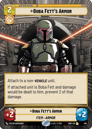 Boba Fett's Armor (SHD) Rare Star Wars Unlimited Fantasy Flight Games Hyperspace Non-Foil
