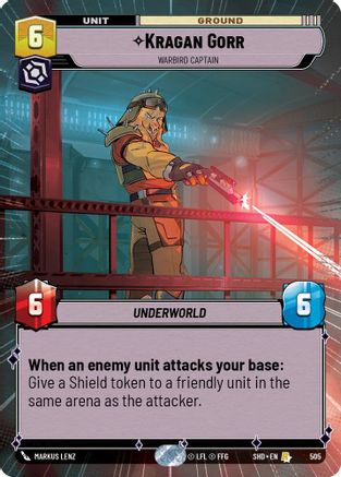 Kragan Gorr - Warbird Captain (SHD) Rare Star Wars Unlimited Fantasy Flight Games Hyperspace Non-Foil