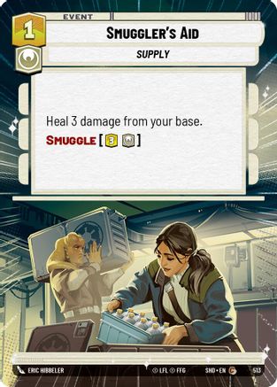 Smuggler's Aid (SHD) Common Star Wars Unlimited Fantasy Flight Games Hyperspace Non-Foil