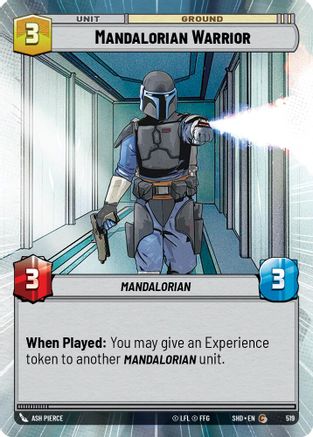 Mandalorian Warrior (SHD) Common Star Wars Unlimited Fantasy Flight Games Hyperspace Non-Foil