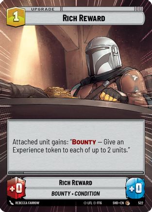 Rich Reward (SHD) Common Star Wars Unlimited Fantasy Flight Games Hyperspace Non-Foil