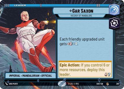 Gar Saxon - Viceroy of Mandalore (SHD) Common Star Wars Unlimited Fantasy Flight Games Hyperspace Non-Foil