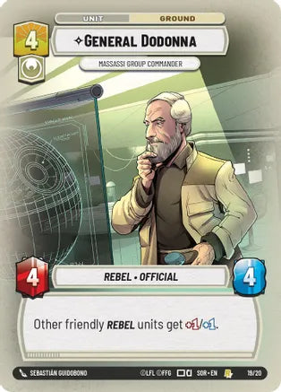 General Dodonna - Massassi Group Commander (SOR) Uncommon Star Wars Unlimited Fantasy Flight Games Promo Non-Foil