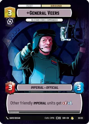 General Veers - Blizzard Force Commander (SOR) Uncommon Star Wars Unlimited Fantasy Flight Games Promo Non-Foil