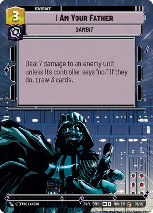I Am Your Father (SOR) Starter Star Wars Unlimited Fantasy Flight Games Hyperspace Non-Foil